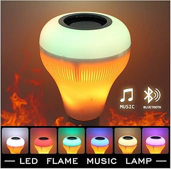 led flame music lamp