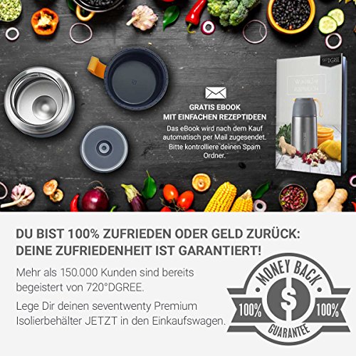 [- Thermobehälter Warmhaltebox "WunderJar" von 720°DGREE - 450ml | Premium Isoli