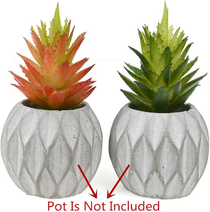 EBUYOM 2 PCS Mini Artificial Succulents Plants Unpotted