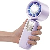 Julyoo Portable Handheld Fan with Ice Cooler, 5000mAh Battery Super Mini PowerfulRechargeable Personal Fan, Gifts for Women Men Travel/Camping/Outdoor