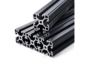 VEVOR 4PCS 39.4 in (1000mm) T Slot 4040 Aluminum Extrusion Profile, European Standard Anodized Linear Rail, High-Strength Extruded Aluminum Rail for 3D Printer, CNC Machine DIY, Laser Engraving, Black