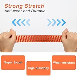 2 Pack 80 Inch Adjustable Flat Bungee Cords, AHIER