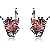 Halloween Earrings for Women Skull Skeleton Hand Stud Earrings Crystal Skull Earrings Skull Pumpkin Ghost Earrings Goth Skeleton Jewelry Gifts for Women