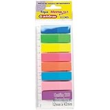 Marcador de Pagina Adesivo MemoNote, Adelbras, 8 Cores Neon, Pacote de 200