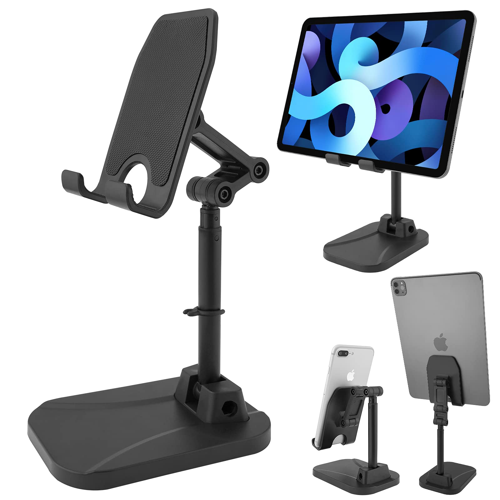 LZHDZQD Mobile Phone Stand, Phone Holder Desk,Phone Stand for Desk (Large Black Phone Holder)