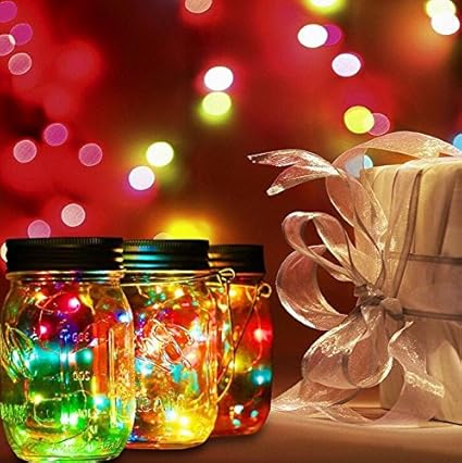 Amazon Com Greendream Solar Mason Jar Light 10 Led Solar