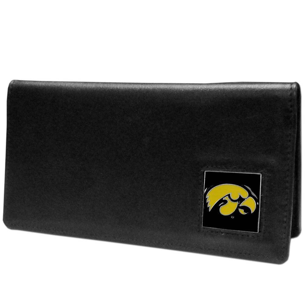 Siskiyou Sports NCAA Fan Shop Iowa Hawkeyes Leather Checkbook Cover One Size Black