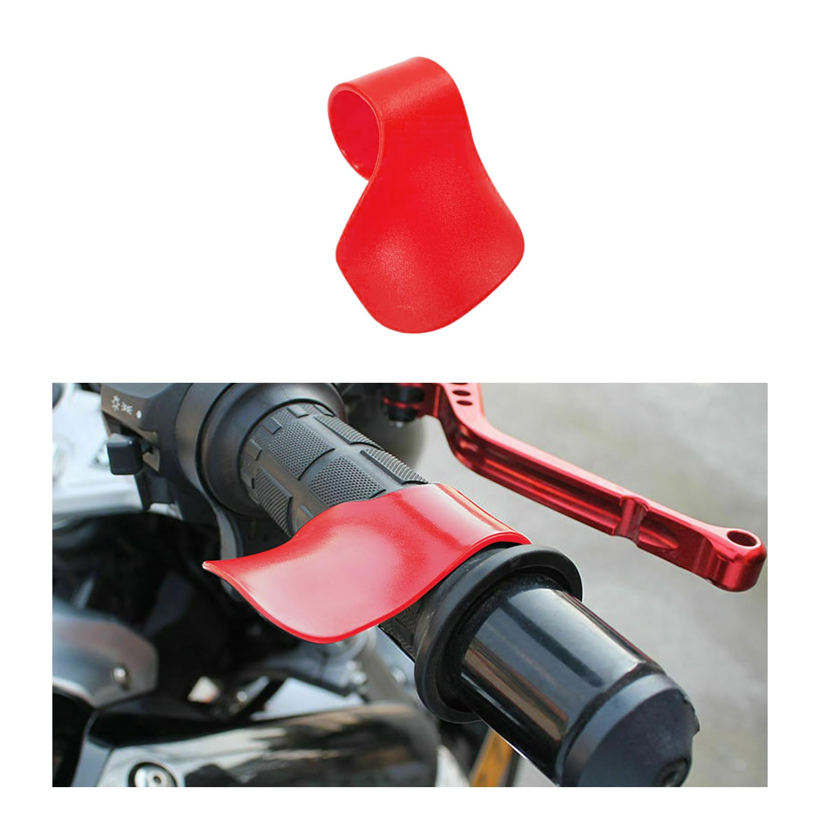 Photo 1 of Sylvil Throttle Mounted Motorcycle Cruise Assist, Motorcycle Wrist Throttle Assist Rest Control Handlebar Grip, Oil Control Rocker Rest Accelerator Assistant(Red)