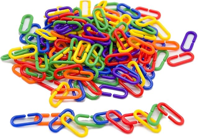 Amazon Heitign 400ピースプラスチックcクリップフックチェーンリンク 幾何学的連動バックルカラフルなプラスチッククリップフック チェーンリンク子供教育玩具 色認識能力 Diyデスクトップおもちゃ ポータブル ポケットゲーム おもちゃ