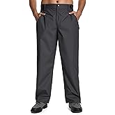 Mens Golf Hiking Rain Pants Lightweight Waterproof Breathable Mesh Lining Windproof Outdoor Pants with 3 Zipper Pockets