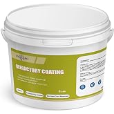 SOLIDLAND Refractory Coating - 5 LBS 3056&deg;F High Temperature Refractory Cement Fireproof Dry Mix - for Ceramic Fiber Blankets Lining in Foundry, Forge, Kiln, Smelting Furnace and More