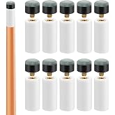 heqxwl 10p Screw-On Pool Cue Tips Replacement Kit, Leather Cue Tips with ABS Ferrules, 12mm &amp; 13mm Billiard Cue Stick Accessories for Pool, Snooker &amp; Billiards (5pcs Each)