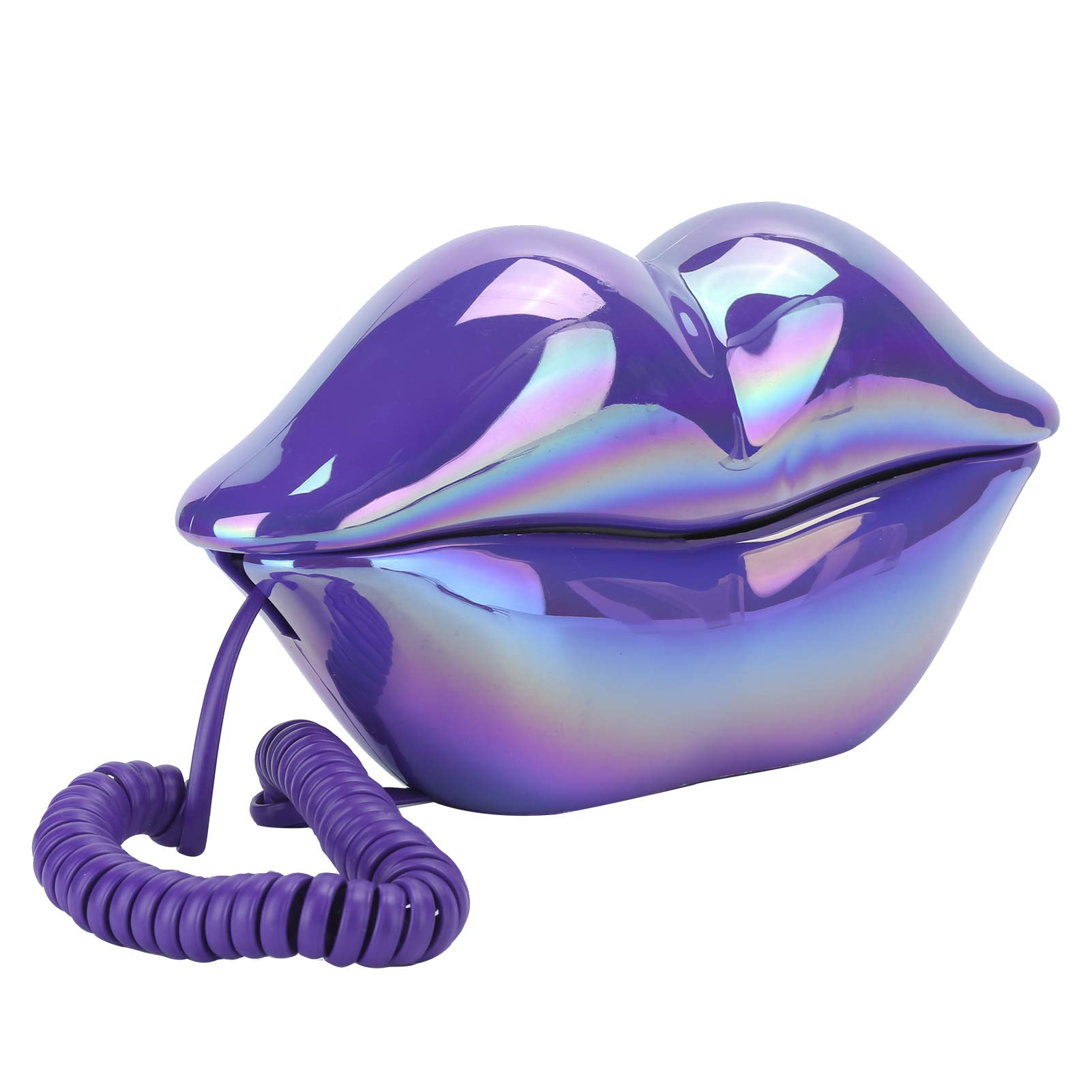 Landline Telephone, Corded Telehone Fashionable Funny Lip Shape Telephone, Desktop Landline Phone for Home Decoration Birthday Gift