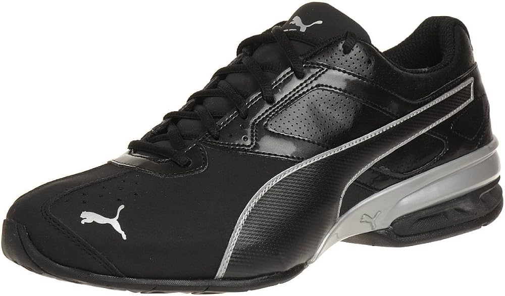 Puma Men Tazon 6 FM Road Running Shoes Black-Silver 6.5 UK