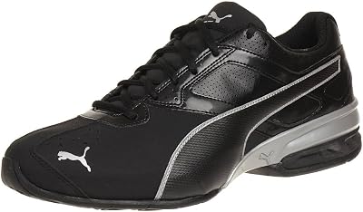 Puma Men Tazon 6 FM Road Running Shoes Black-Silver 6.5 UK