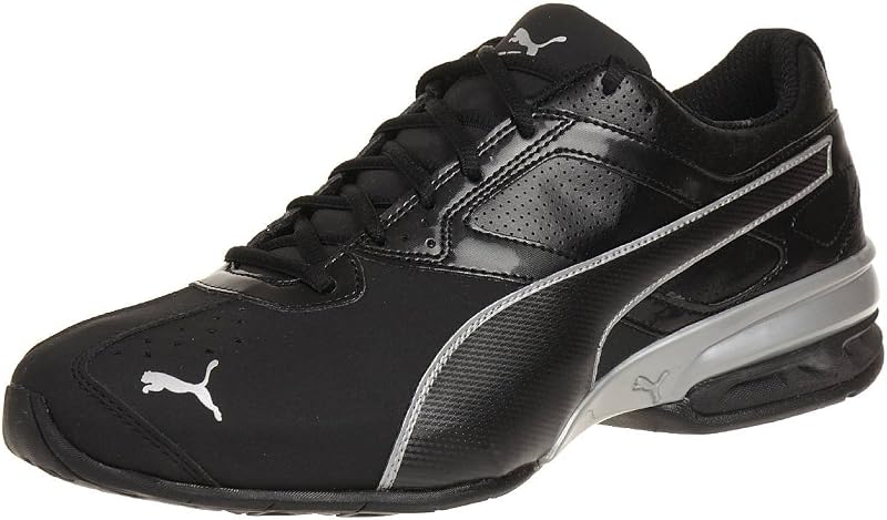 Puma Men Tazon 6 FM Road Running Shoes Black-Silver 6.5 UK