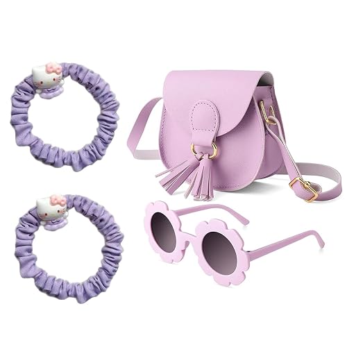 ZPSCXQ 4 Pcs Little Girls Handbag With Kids Sunglasses, Girls Handbag,