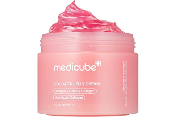 medicube Jelly Cream with Collagen, Niacinamide | Freeze-Dried Hydrolyzed Collagen for Skin Barrier Hydration & 24H Glow | Pl