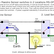 Lutron MS-OPS5M-WH Maestro Sensor switch, 5A, No Neutral ... lutron maestro switches wiring diagram 