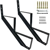2 Step Metal Stair Step Steel Riser Stringers for 19.4" Height Deck, 2Packs