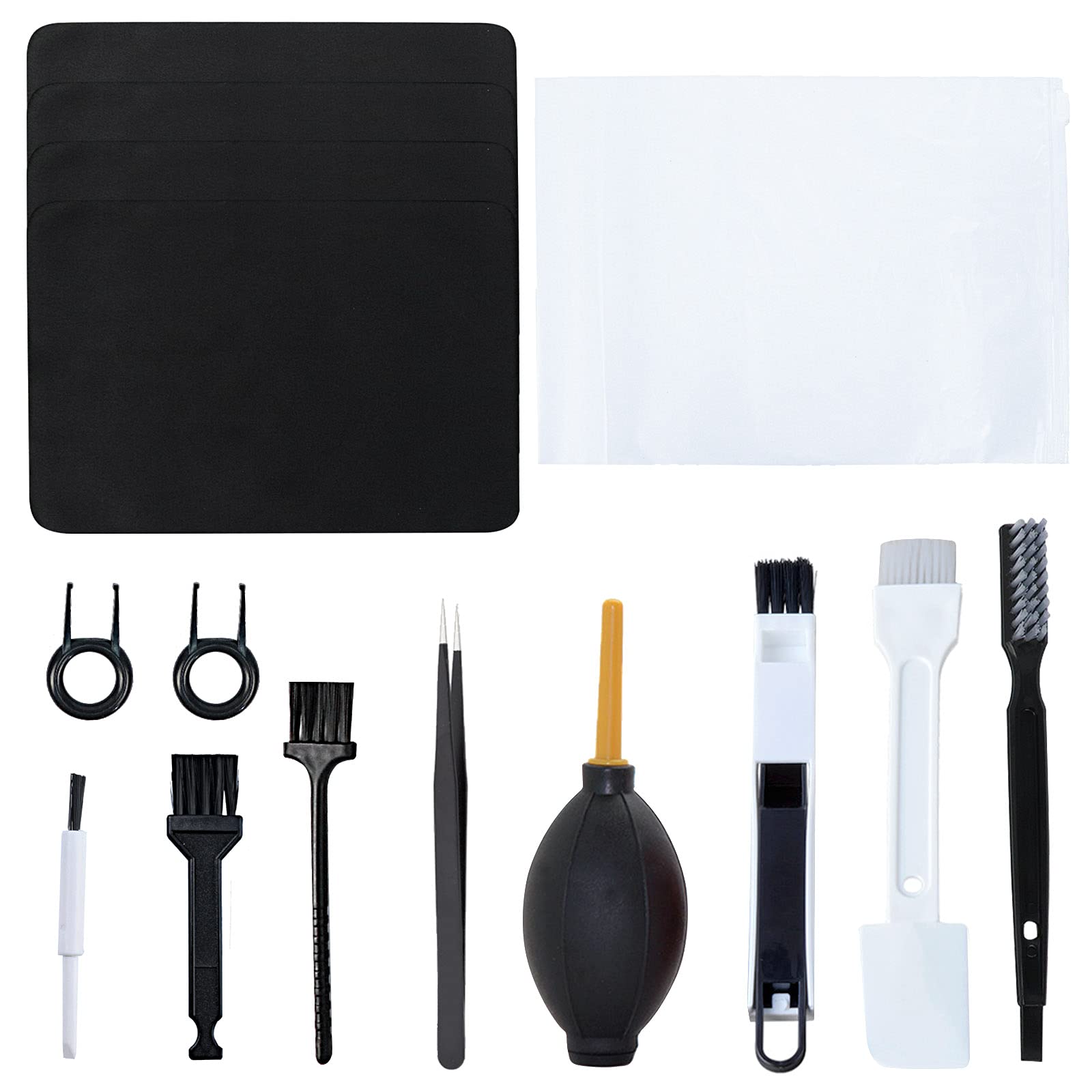 Computer Cleaning Kit, Keyboard Brush with Storage Bag Anti Static Brush for Computer with Zipper Bag Car Player Printer Camera Cleaning Brush Kit (style 2)