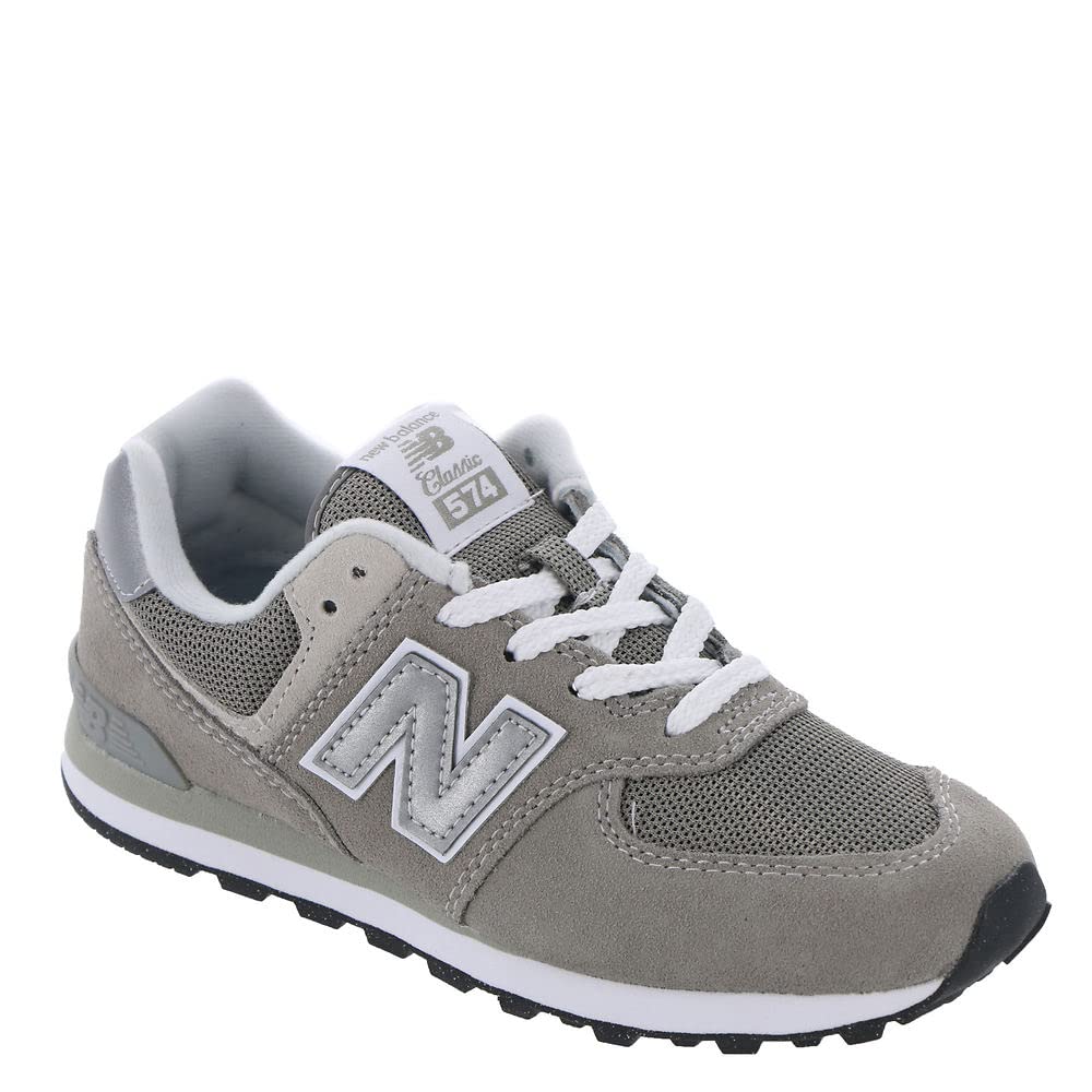 New Balance Kids 574 V1 70s Racing Lace-up Sneaker, Grey/White, 3 W Little Kid (4-8 Years) Image