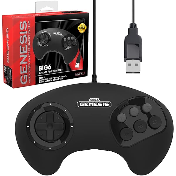 Amazon.com: Retro-Bit Official Sega Genesis Controller 6-Button