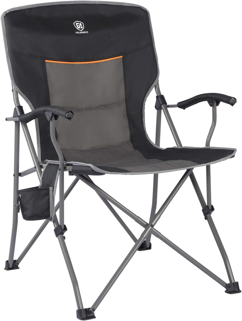 EVER ADVANCED Foldable Camping Chair Padded Arm Chair,Collapsible Steel Frame Heavy Duty Supports 300 lbs: Kitchen & Dining