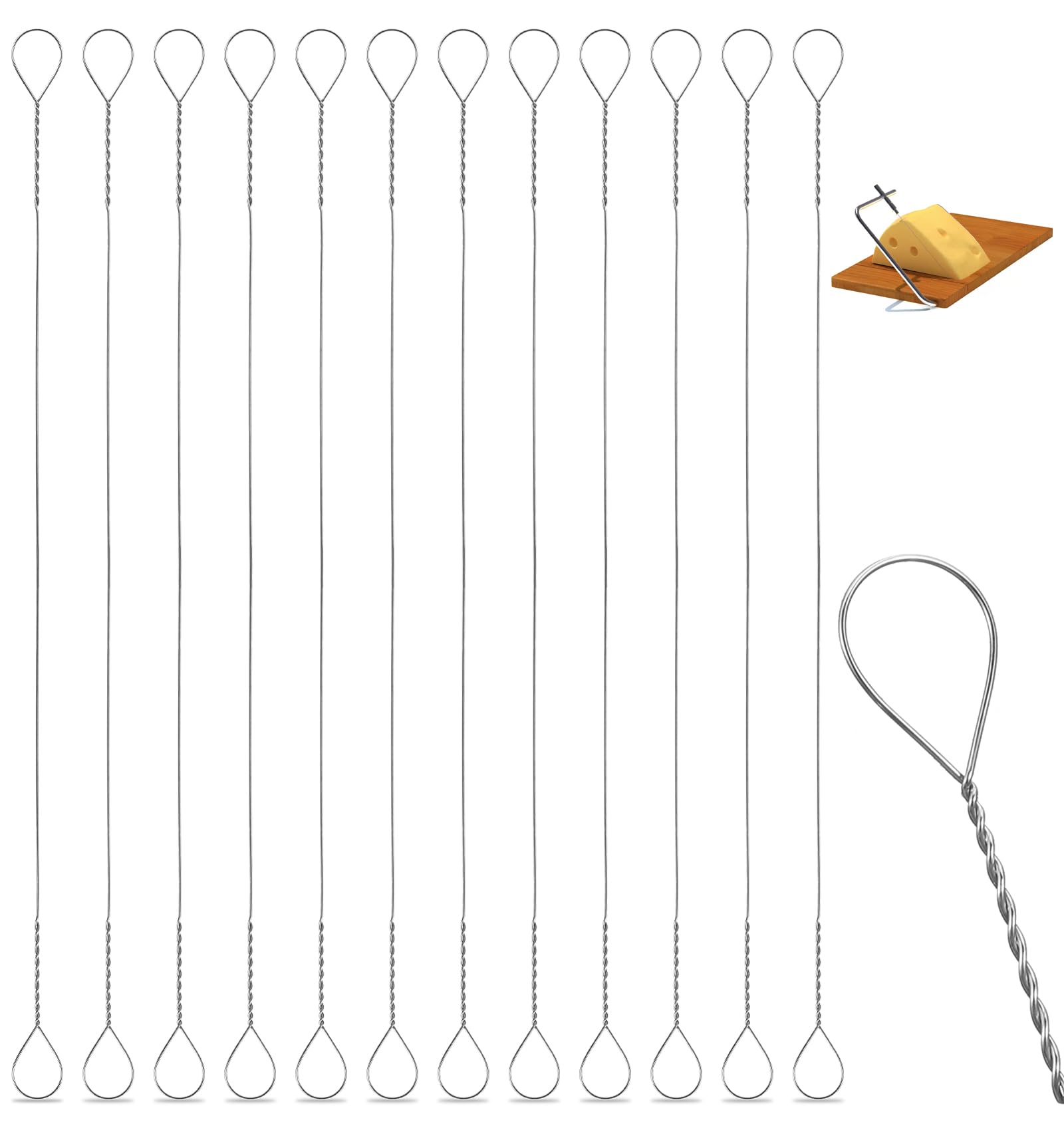 Photo 1 of 10Pcs Cheese Slicer Wire, 5.5" Stainless Steel Cheese Cutter Wire Replacement for Cutting Egg & Butter, Ideal for Marble Slicing Board Easy to Use Convenient Efficient