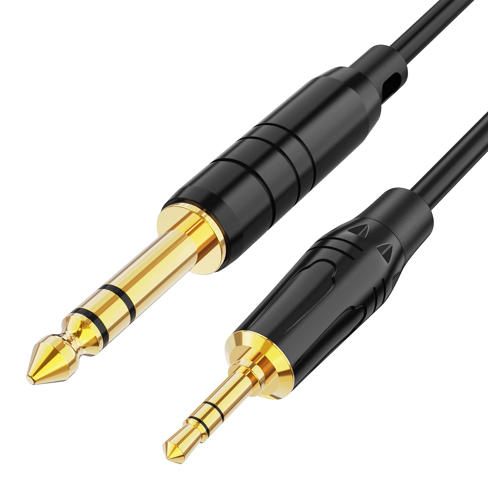 CableCreation 3.5mm to 6.35mm TRS Stereo Audio Cable 2M, 1/8" Male to 1/4 Inch Male TRS Stereo Aux Cord for Steam deck, iPod, Laptop, Phone, home theater, Amplifiers, Speaker, Mixer