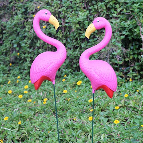 G- Shop hot Pack of 2,Pink Flamingo,Lawn Garden Ornaments,Yard Art Decor,34inch,