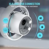 FIFINE K688CTW White Podcast Microphone Kit with Boom Arm XLR/USB view 5