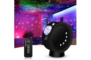 KIVOTAC Galaxy Star Projector,Sky Light Nebula Projection Colorful Starry Lamp with Remote Control,Time Setting and Adjustable Brightness Cloud Moon Lighting for Bedroom/Party/Home/Theater