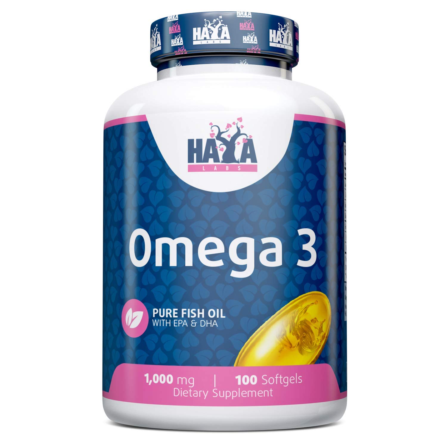 Haya Labs Omega 3, 1000 mg, 100 Softgels, 180 g