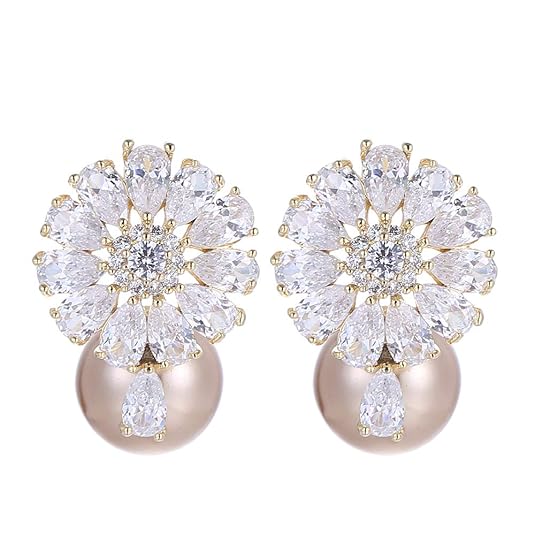 ELETIST Ohrringe für Damen 925 Silber Ohrschmuck, Ohrstecker mit Perle, 1 Paar Ohrringe Silber, 925 Silber stecker Damen Ohrr