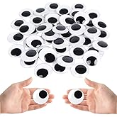 KIMOBER 2 Inches Googly Eyes for Crafts,Large Black Round Plastic Wiggle Eyes with Self-Adhesive for DIY Crafts Decoration,50