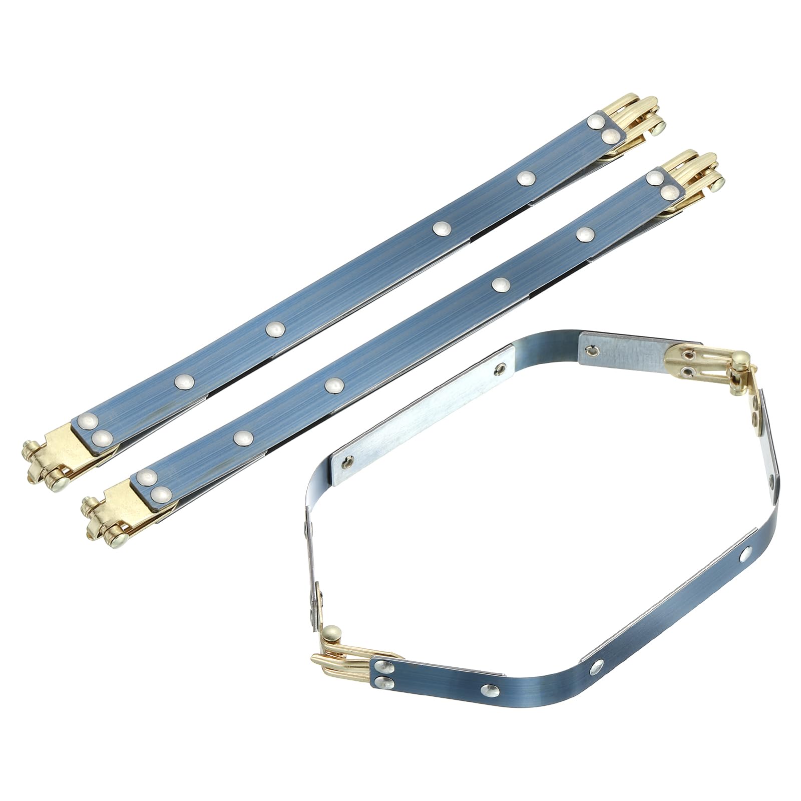 Photo 1 of uxcell Metal Internal Flex Frames, 3 Pcs 9.06" x 0.55" Flex Frame Kiss Lock Clasp, Handbag Frame Hardware Accessories Bag Clip for DIY Clutch Coin Purse Handmade Sewing Making Craft