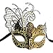 Glod Butterfly Women and Roman Men Mask Masquerade Couples Mask for Venetian