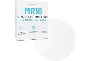 KastLite Clear Halo Track Light Head Filter – Acrylic MR16 WAC Bulb Lens – Replacement Cover for Ceiling Fixtures, Spotlights & Flood Lights – LED/Fluorescent Landscape Lighting Colored Lenses