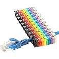 WALFRONT Digital Tube Wire 0-9 Number Coded Clip On Plastic Cable Label Tube Colorful Cable Marker C Shape Suitable Multi-Type Cable (150Pcs 1.5mm²)