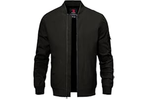 TBMPOY Men's Lightweight Bomber Jackets Light Windbreaker Casual Stylish Fall Golf Zip Up Dress Business Varsity