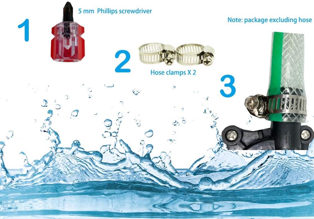 VANSUNA 12V Water Pump Submersible Quiet Small Fountain Pump Suitable for Aquarium Fish Tanks, Aquaponics, Garden Fountain 200GPH 740L/H 0.59in 24W : Garden & Outdoor
