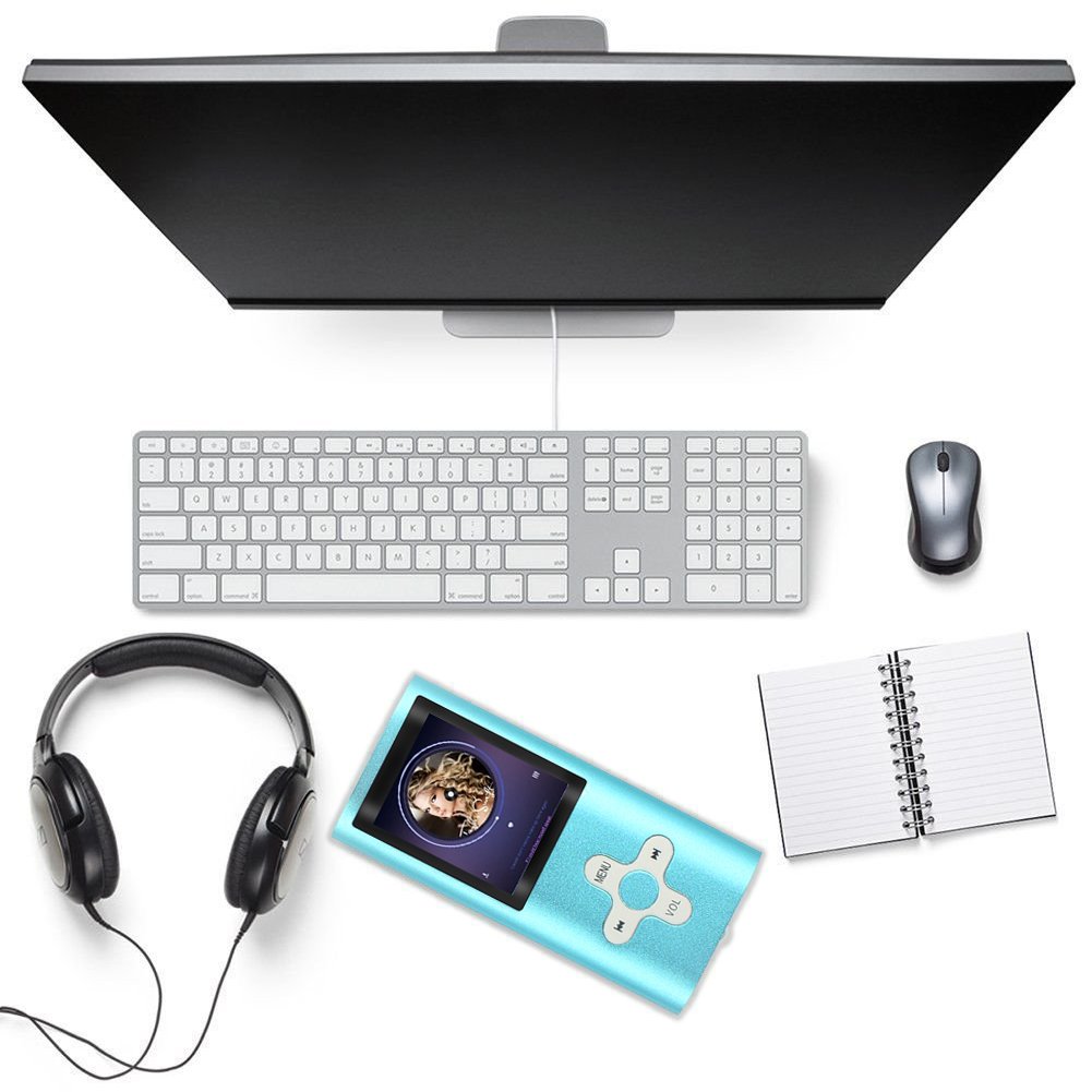 XPLUS MP3 MP4 Player with a 8 GB Micro SD card, Fashion Portable Digital Music Player / Video / Media Player / FM Radio / E-Book Reader, Ultra Slim 1.8