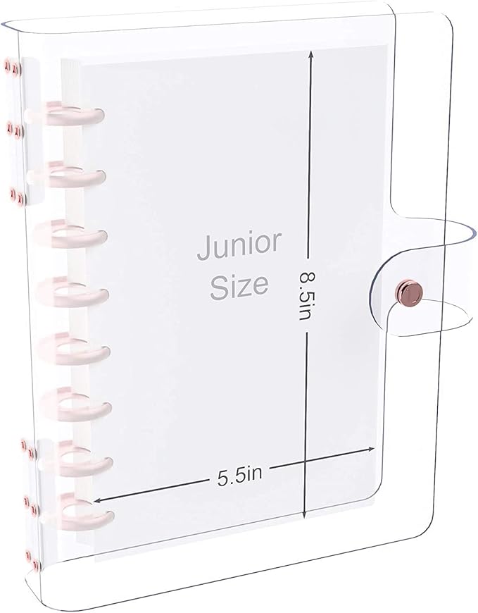 Discagenda Clarity Transparent See Through Clear PVC Planner Personal