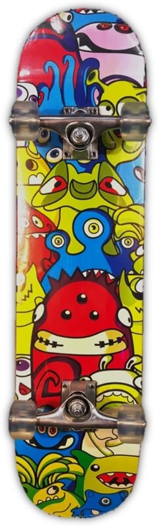 DreadXBoards Double Kick Tail 31-inch Concave Skateboard with Heavy-Duty Griptape, Trucks & Wheels
