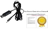 UPBRIGHT USB DC 4.5V - 5V Cable PC Charger Power Cord Compatible with Sony DCC-E2455 Walkman Discman CD Player DCC-E455 DCC-E455A DCCE455A D-EJ011 D-EJO11 D-NE240 D-NE005 D-NE300 ATRAC3 Plus D-NE050