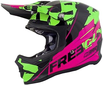 lime green motocross helmet