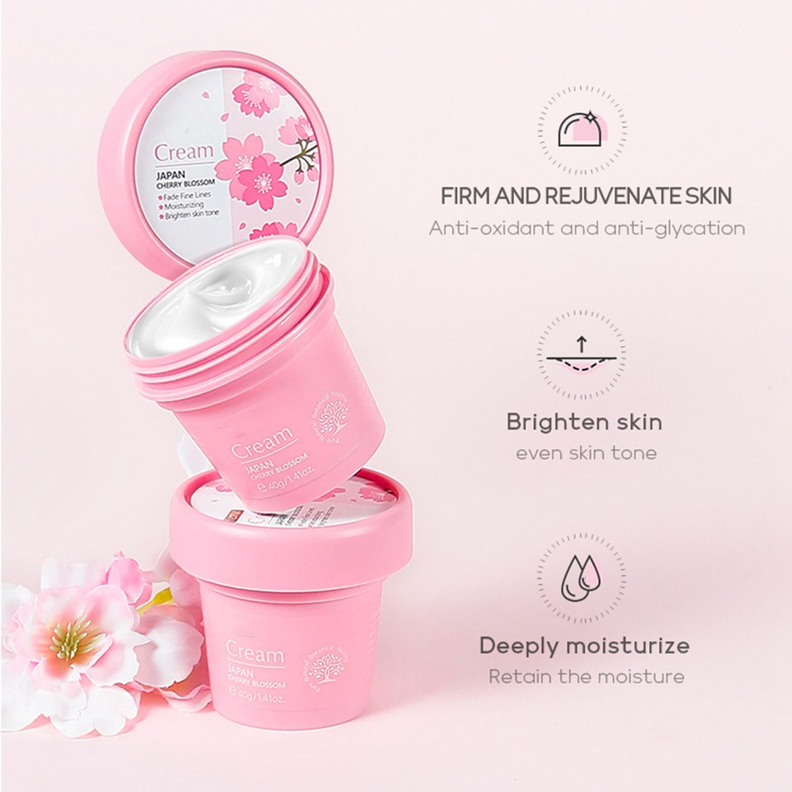Skincare Gifts For Teenage Girls,Cherry Blossom Skincare Sets,Facial kit,Pamper Sets For Women Gifts,Skin Care Sets & Kits (One Size, Cherry Blossom-SetA-Base Moisturizing)