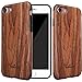 iPhone 8 7 case Wood, NeWisdom Stylish Unique [Slim] [Soft] Rubberized Wood Covering [ Thin Wood Layer Over Rubber ] Cover for Apple iPhone8 iPhone7 – Sandalwood