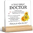 Doctor Gifts Appreciation Gift for Doctors Clear Desk Decorative Sign a Truly Great Doctor Is Hard to Find Acrylic Plaque Sign With Wooden Stand 4x4 Inch Doctor Birthday Retirement Sign Home Office Decor